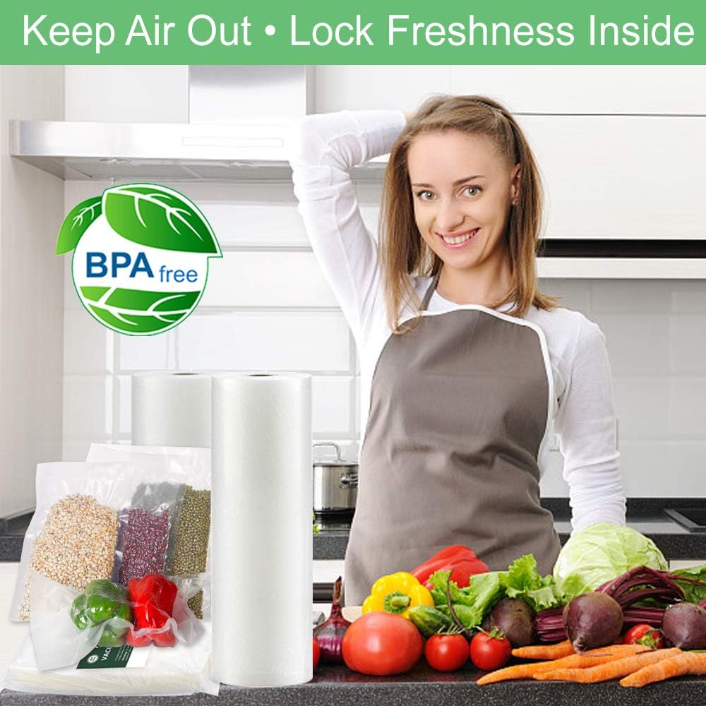3Pack Vacuum Sealer Bags Rolls 11"x20' for Food Storage