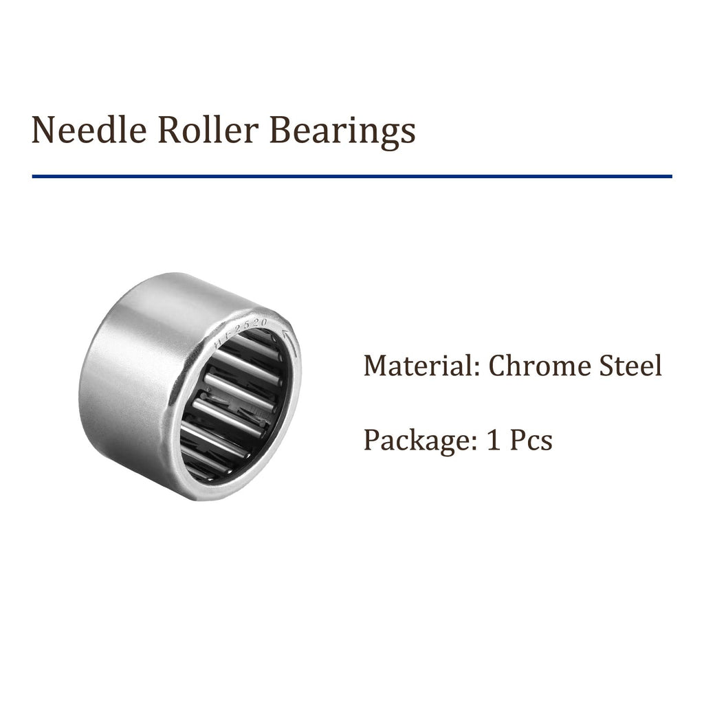 Kozelo HF2520 Needle Roller Bearings - [25mm x 32mm x 20mm] One Way Clutch Bearing for Transmission Use, Chrome Steel Rollers