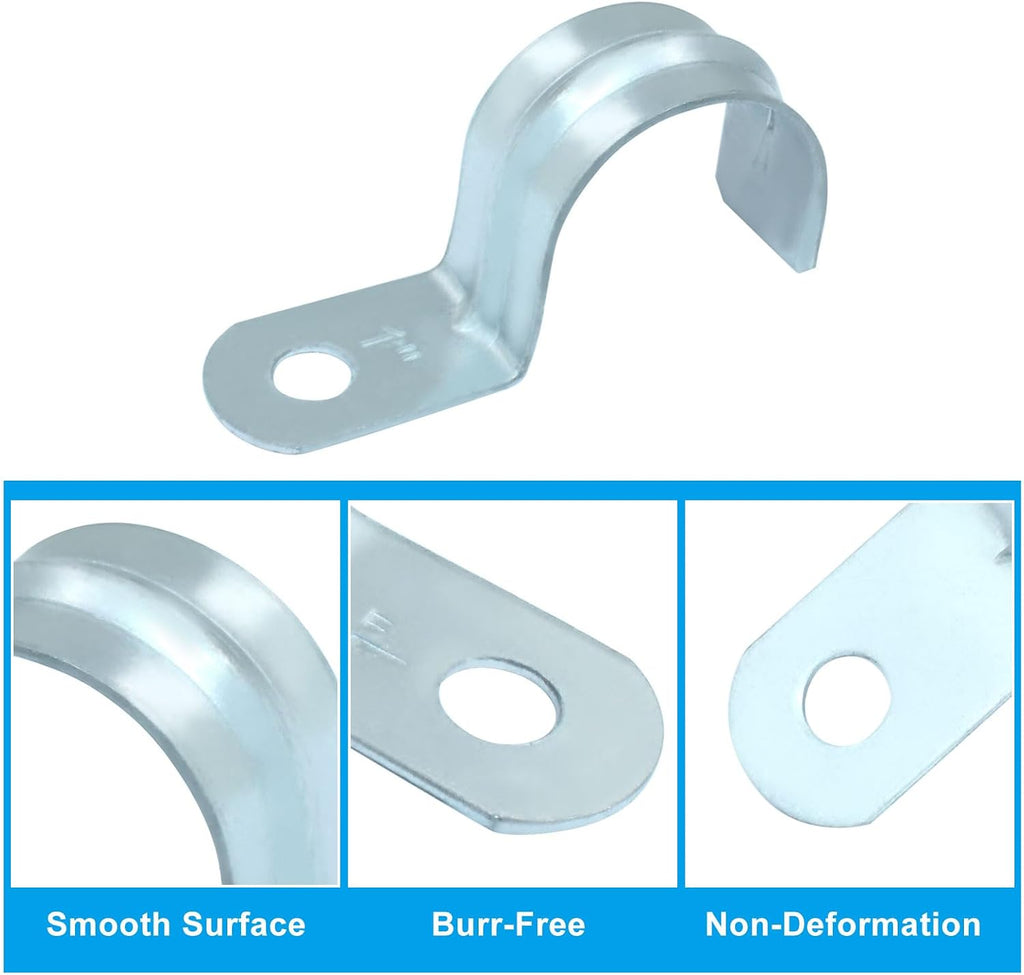 1" EMT Conduit Clamp Rigid Pipe Straps, 25Pcs