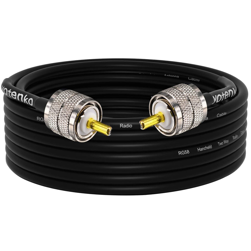 RG58 Coaxial Cable 25FT, PL259 Coax Cable for CB Ham 50 Ohm