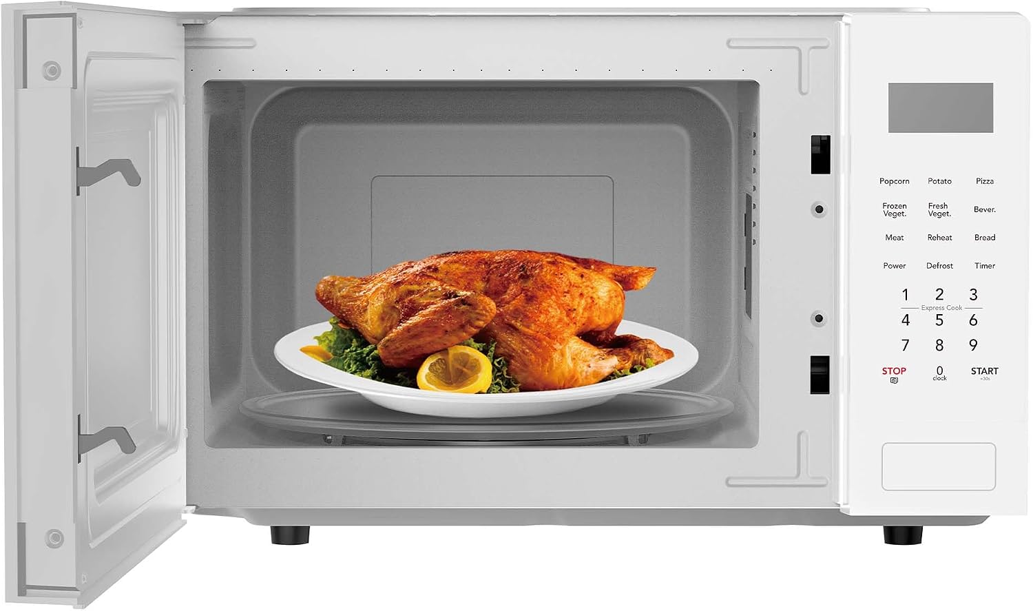 0.9 Cubic Feet Microwave Oven, White