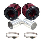 High Flow Twin Cone Air Filter Intake For BMW E82 E88 E89 E90 E91 E92 E93 OEM Inlet 335i 535i N54 3.0 (red)