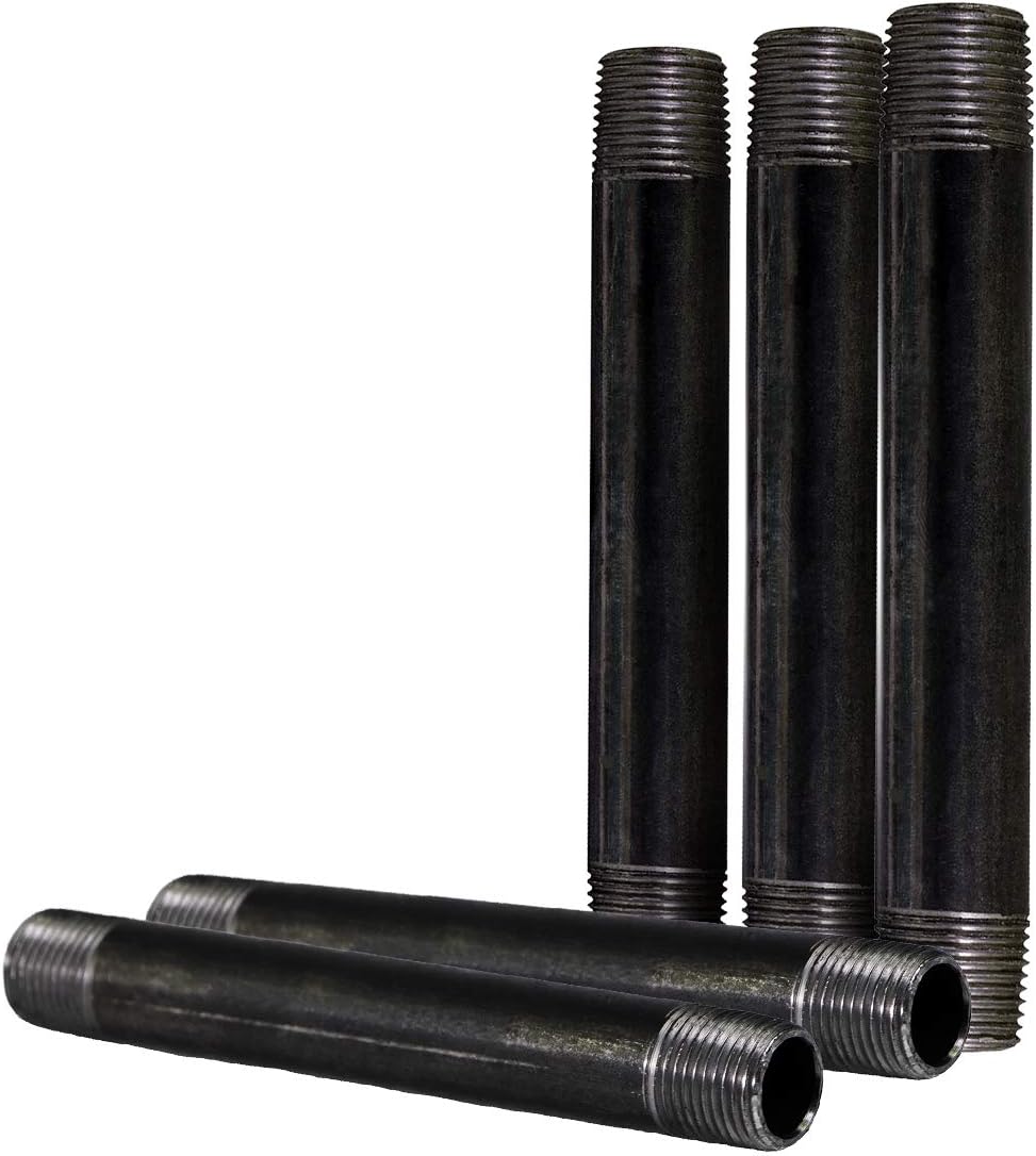 Everflow Supplies NPBL2090-5 Black Nipple Pipe