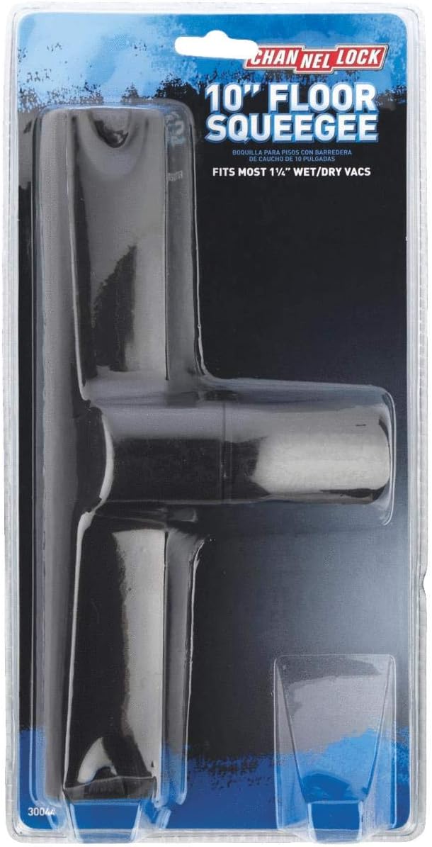 Floor Squeegee Vacuum Nozzle - 10 in Shop Vac Squeegee Attachment - 1 Unit