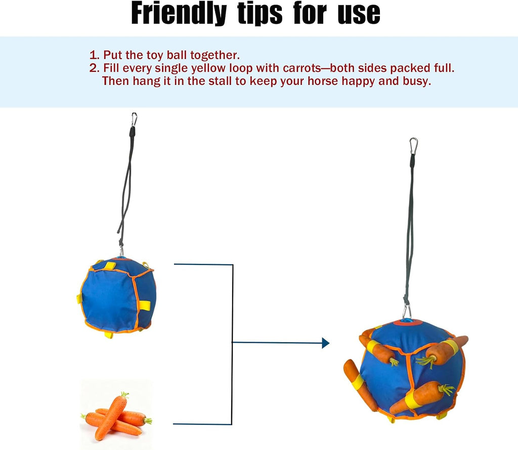 Jolly Ball for Horses-Horse Stall Boredom Toys(Blue)
