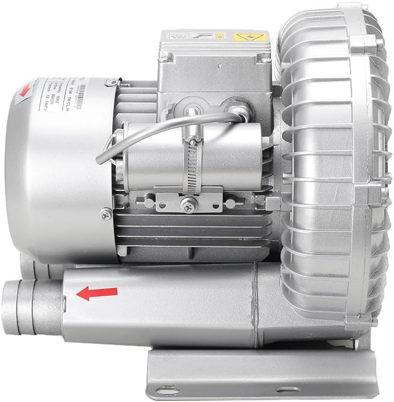 Vacuum Regenerative Blower, 110V 370W High Pressure Vortex Ring Blower