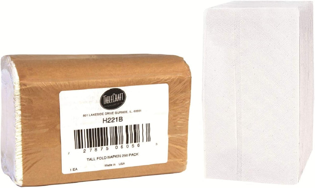 Tall Fold Paper Napkin Refill, 7 1/2 by 13 1/2 inch, 250 Count, White