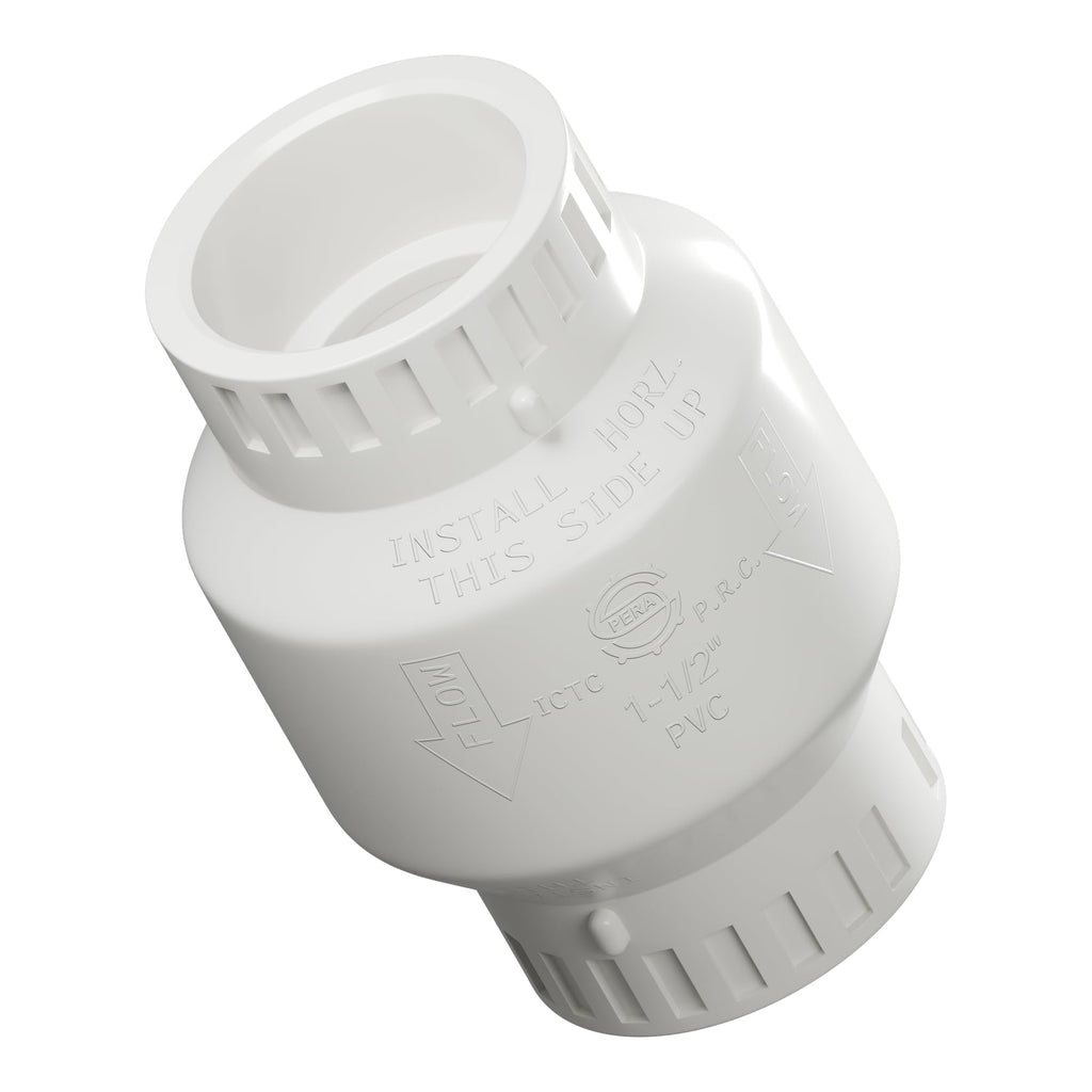 Sevenjungle 1-1/2 Inch PVC Check Valve, Socket x Socket