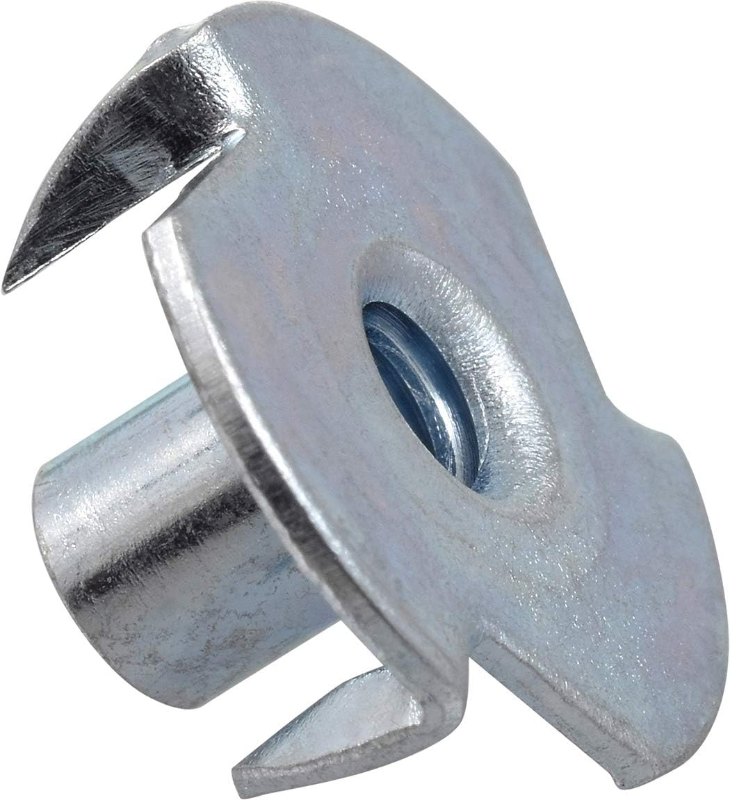 Hillman Pronged Tee Nuts, #10-32, 100 Pack, Zinc-Plated