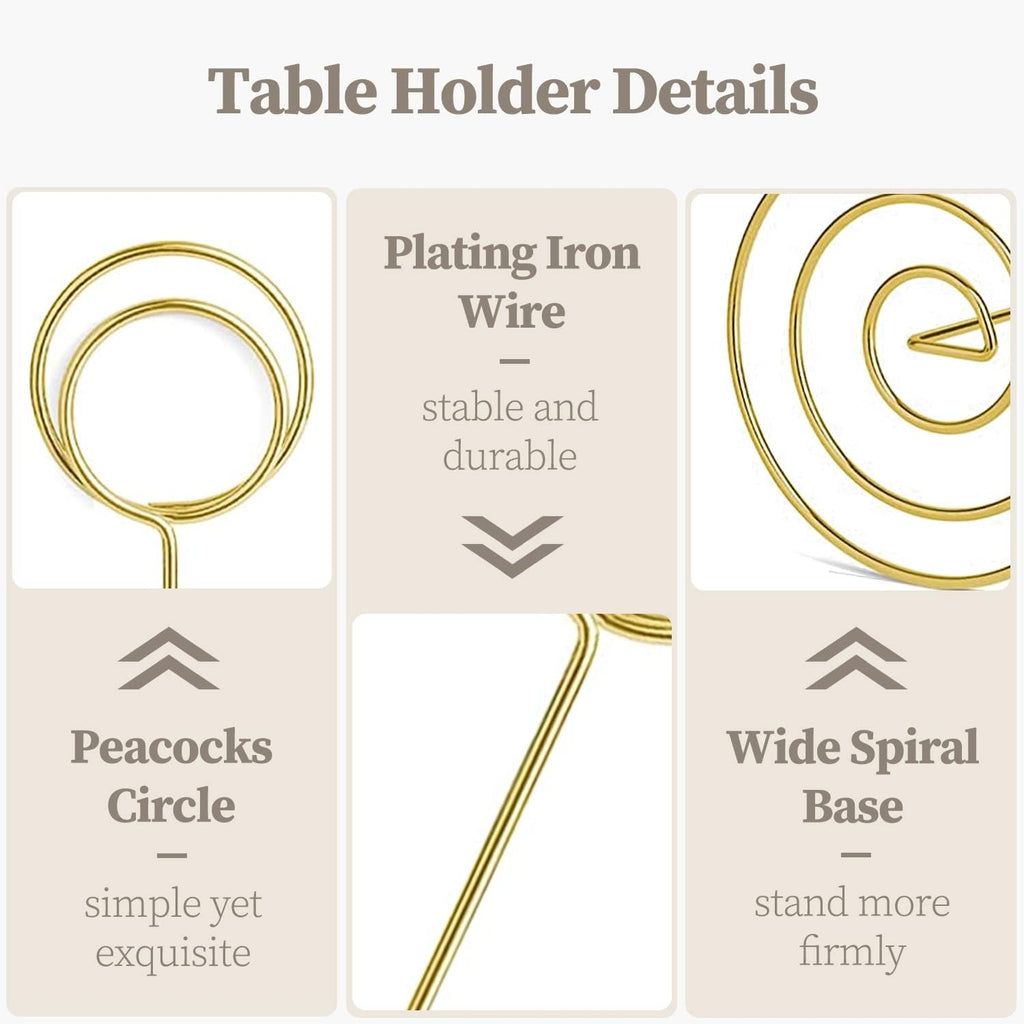 Table Number Holders 10Pcs - 8.75 inch Tall Table Number Stands Place Card Holder for Wedding Party Graduation