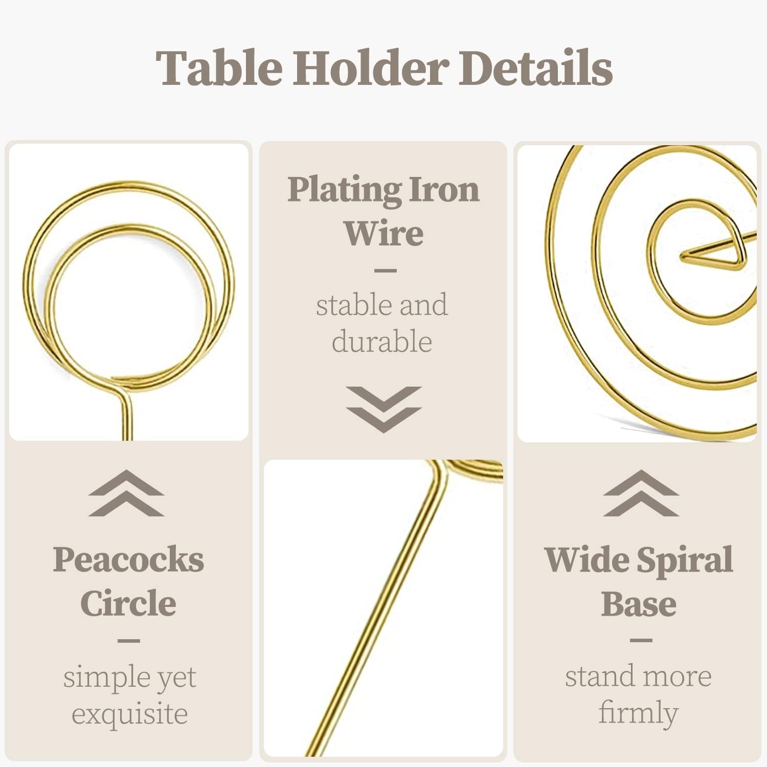 Table Number Holders 10Pcs - 8.75 inch Tall Table Number Stands Place Card Holder for Wedding Party Graduation