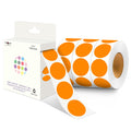 4 Rolls 4000PCS 1 inch Round Color Coding Circle Dot Labels, Orange Color- Coding Label Sticker for Home Office