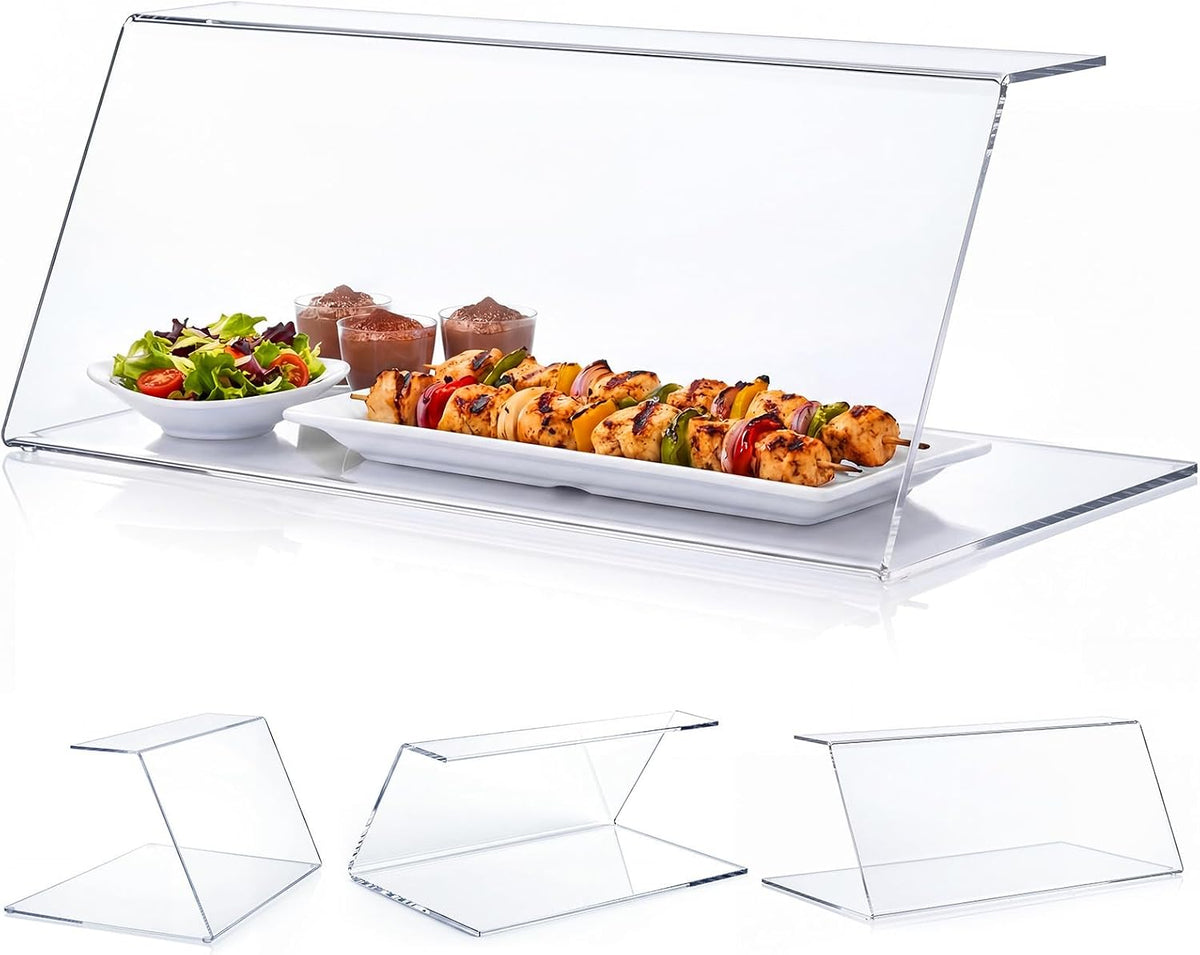 Sneeze Guard for Counter Acrylic with Anti-slip Pads for Catering, Buffets, Restaurants, 23.62 x 12.2 x 9.45 Inches