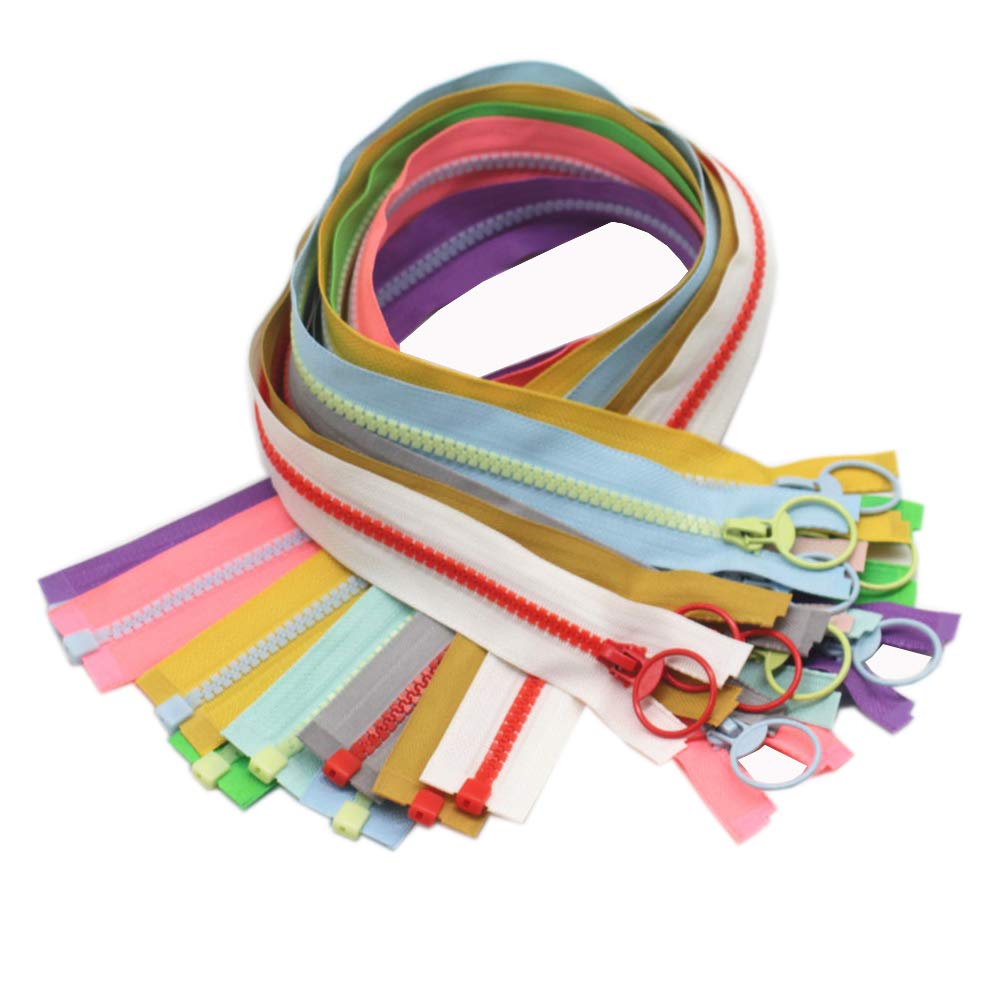 10PCS 20 Inch #5 Separating Jacket Zippers for Sewing Coats (O/E)