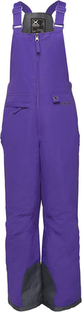 Kids Insulated Snow Bib Overalls, Purple, Medium Husky