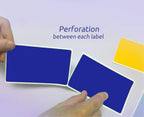 500 Rectangle Stickers, Color Coding Labels Roll, (3" x 5")
