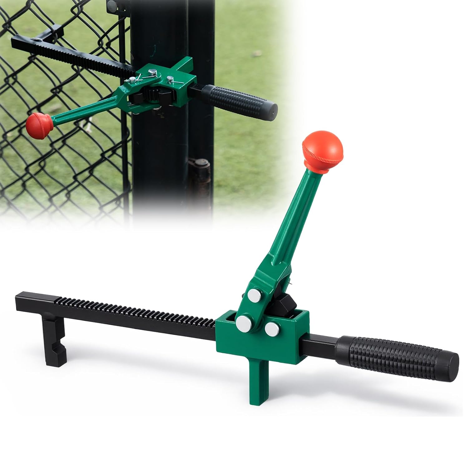 1 Pc Chain Link Fence Stretcher Tool Ratcheting Wire Tightener Puller for Woven Wire Fence 1.7''-9'' Tension Range