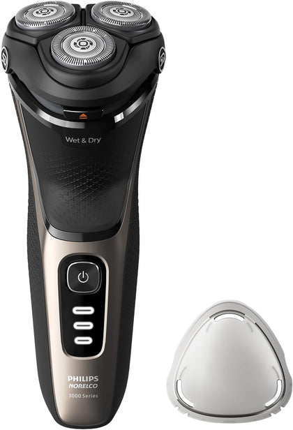 Philips Norelco CareTouch Electric Shaver, Ash Gold | 27 Self Sharpening ComfortCut Blades, 5D Pivot & Flex Heads