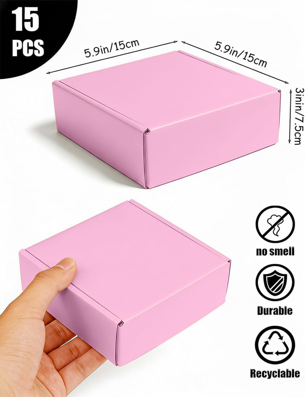 Shipping Boxes, 15 Pack Mailing Boxes Corrugated Cardboard Box Small Cardboard Box For Shipping Packaging Ornament