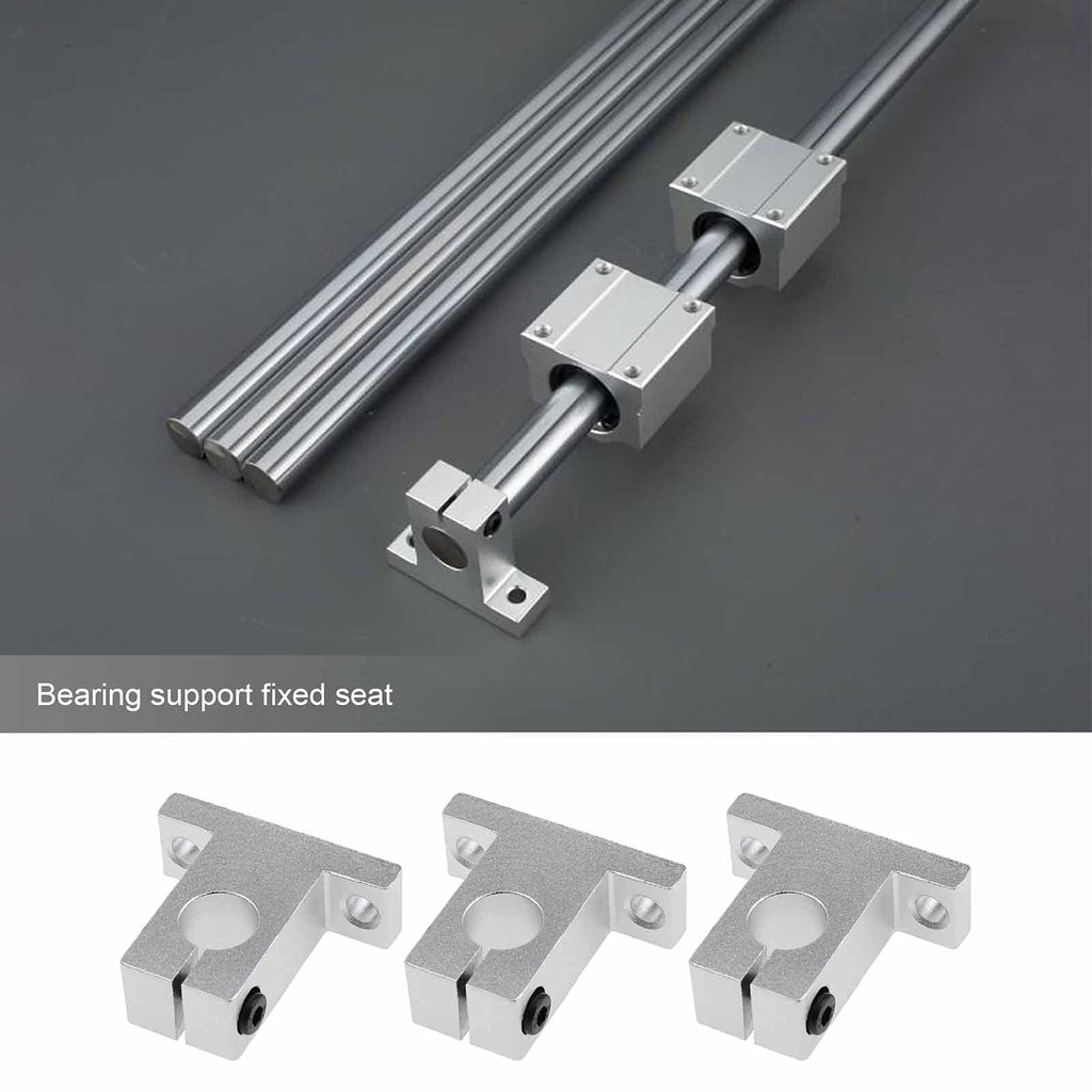 SING F LTD 4pcs SK12 Linear Shaft Support Bracket Mount 12mm CNC Linear Motion Ball Slide Units Rail Support Guide Shaft Bearing for 3D Printer Multi-axis Machine