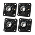 MAPLE ACE UCF204-12 Square Flange Bearing 3/4" Bore, 4-Bolt Self-Aligning, Solid Base, Heavy Duty (Qty 4)