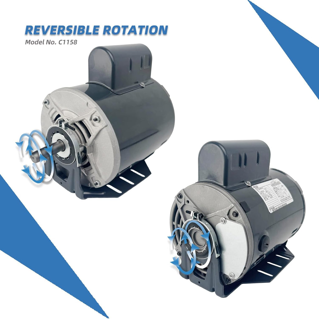 C1158 Fan and Blower Motor Replace Marathon C1158 1HP Reversible Rotation