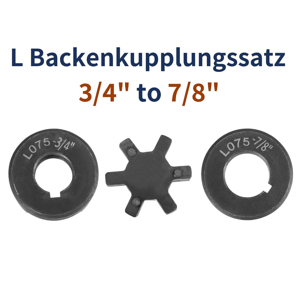 uxcell 3/4" to 7/8" L075 Flexible 3-Piece L-Jaw Coupling Coupler Set