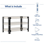 Workbench Legs, Heavy Duty Workbench Kit for DIY Custom, Maximum 96" Length, 48" Width, 35.4" Height for Garage