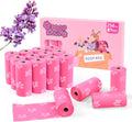 Poop Bags Rolls 256 Count - 9x13 Inches Pink Thickened Leakproof Lavender scent Poo Bags for Dogs, Eco-Friendly Pet