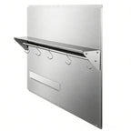 Range Backsplash – 36"x30" Stainless Steel Backsplash with Storage Shelf & Magnetic Knife Holder, Stove Backsplash for Kitchen Wall Protection, Pre-Drilled Holes for Easy Installation & Easy Clean