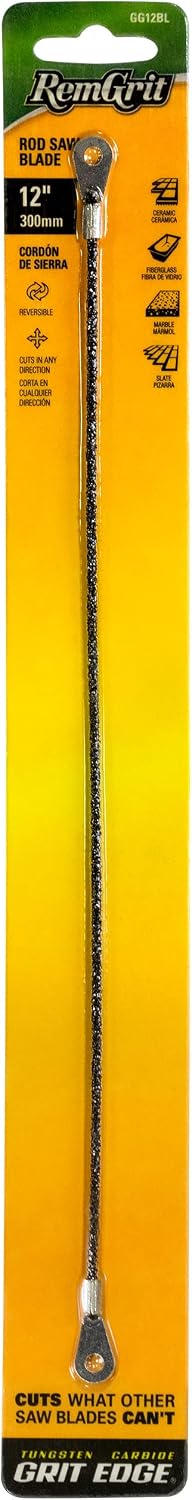 RemGrit E0406180 12" x .100" Carbide Grit Rod Saw Blade