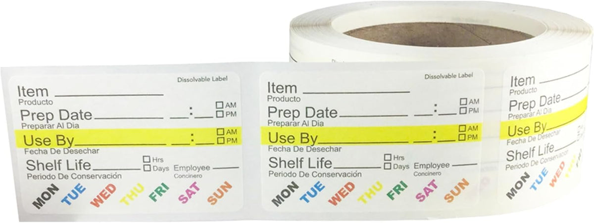 InStockLabels Dissolvable Food Rotation Labels, 2 x 3 Inch, 500 Labels