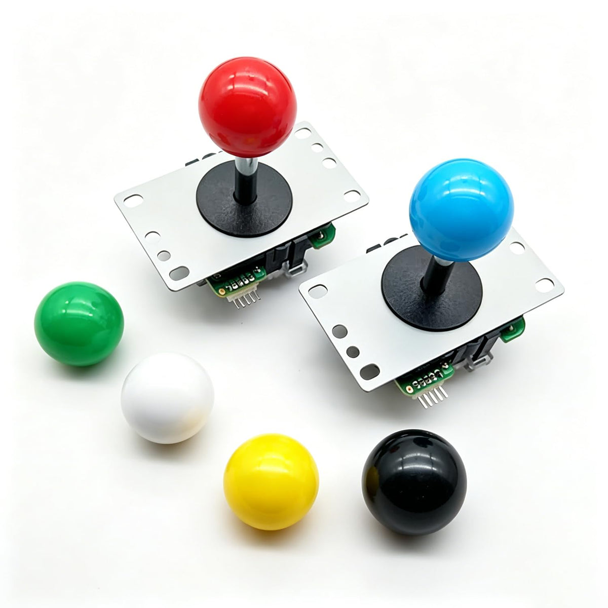 2Pcs Black Arcade Joystick Ball Top 35mm M6 Thread Replacement Joystick Knob for DIY Fight Stick, Home Arcade