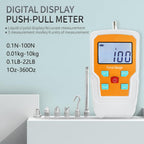 Digital Force Gauge Push and Pull Meter Dynamometer Tension Pressure Tester Thrust Meter Compression Load Plug Force Destructive Tests 100N/10kg/22lbf/360Oz