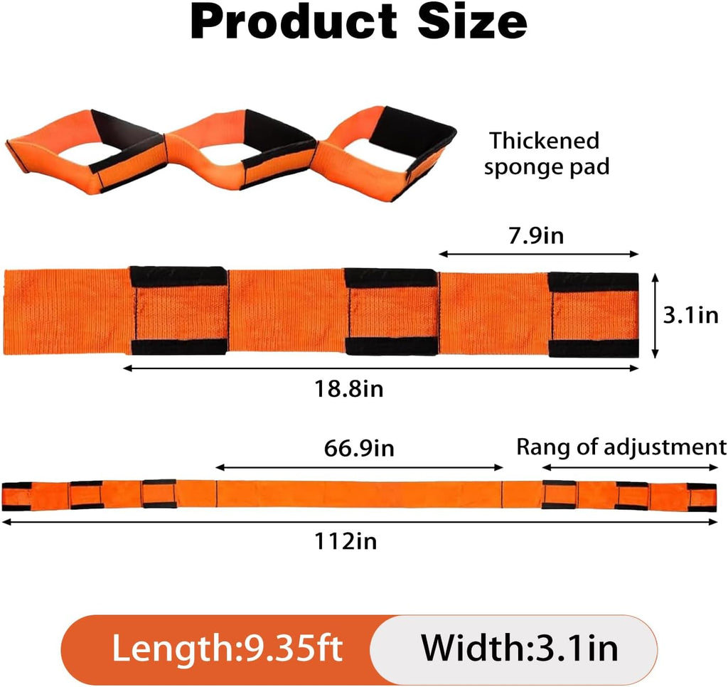 Moving Strap Kits for Lifting with Anti-Slip Sponge Pads, 2-Person Adjustable Lifting and Moving System with Cotton