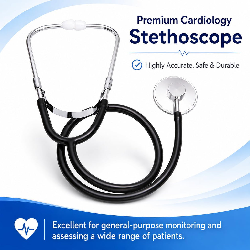 Adult Size Self Taking Black Aneroid Sphygmomanometer, Stethoscope Kit - Professional Blood Pressure Machine with
