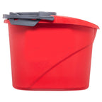 Commercial 2.5 Gallon Mop Bucket with Wringer, Red, Professional Cleaning System