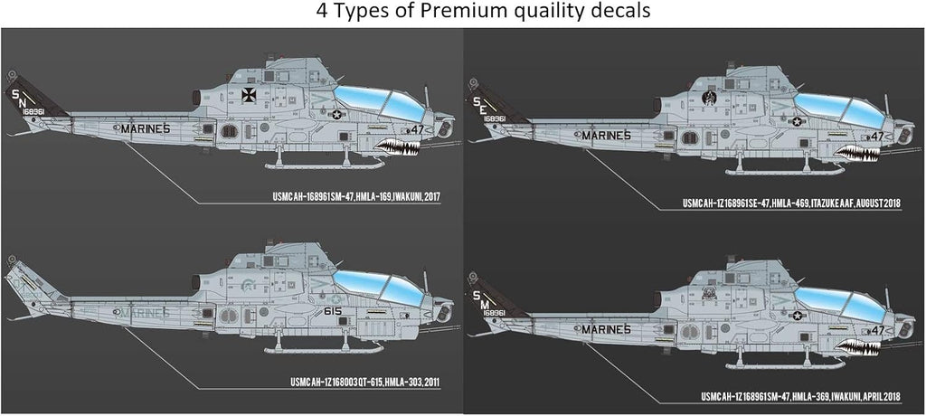 ACA12127 1:35 Academy USMC AH-1Z Cobra 'Shark Mouth' [Model Building KIT]