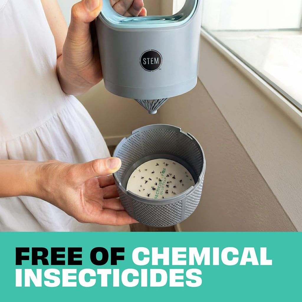 Flying Insect Fan Trap for Indoor Bug Control, Attracts Mosquitoes, Fruit Flies, and House Flies, Plug-in Fan with UV