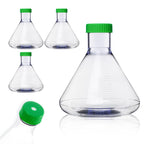 3000ml Erlenmeyer Flask, Sterile, Vent Cap, Flat Bottom, PC, 4Pcs