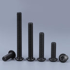 M4 x 8mm 300PCS Button Head Hex Socket Cap Screws Bolts, 10.9 Grade Alloy Steel, Allen Hex Drive, Full Thread, Black Oxide, with Hex Spanner