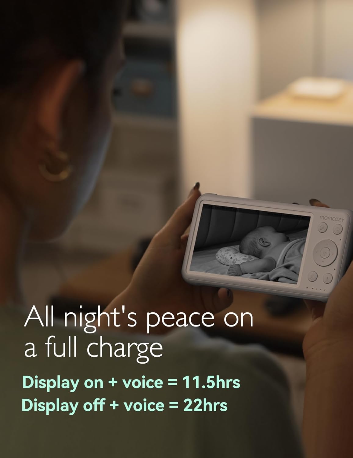 Video Baby Monitor, 5" 1080P HD Baby Monitor with Camera and Audio | Infrared Night Vision, 5000mAh Battery, 2-Way
