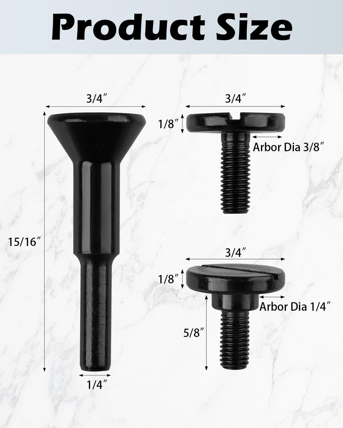 4 Pack Cut Off Wheel Mounting Mandrel Holder 3/8" & 1/4" Arbor Hole