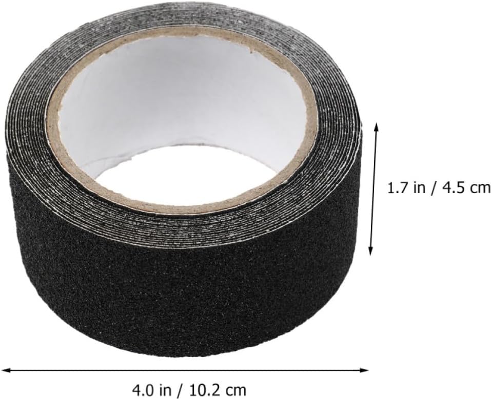 2 Rolls Black PVC Anti Slip Tape for Stairs, Grip
