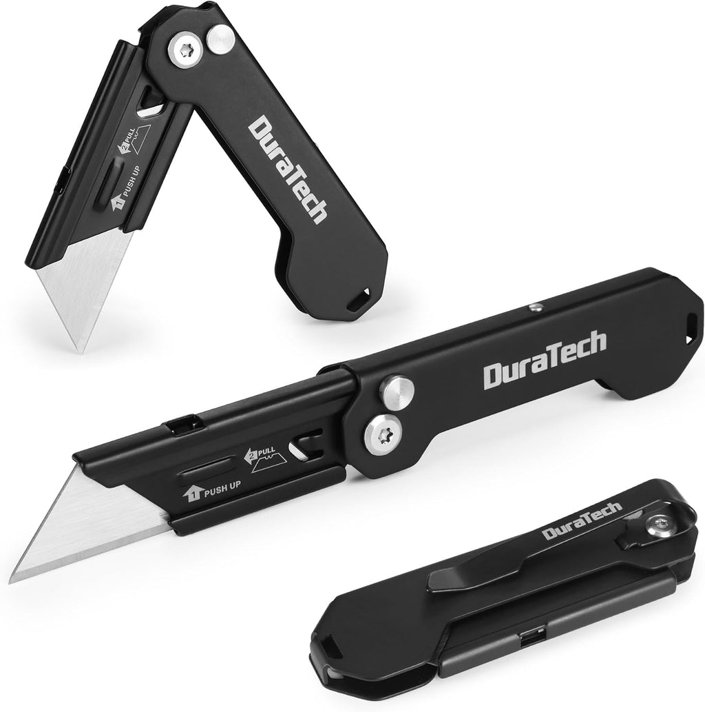 2-Pack Folding Utility Knife, Mini Box Cutter for Men Women