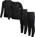Kids Thermal Underwear Set - Breathable Insulated Soft Base Layer | 4-Piece, Soft Breathable Base Layer Underwear