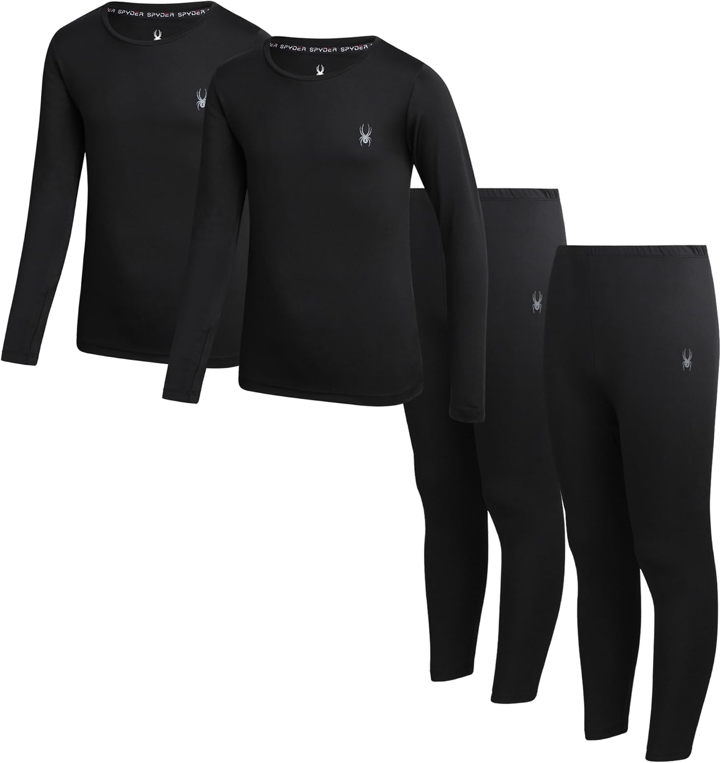 Kids Thermal Underwear Set - Breathable Insulated Soft Base Layer | 4-Piece, Soft Breathable Base Layer Underwear
