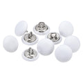 10pcs 20L 12.5mm 1/2" Fabric Cloth Covered Button,White