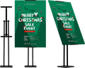 Heavy Duty Sign Stand, Floor Poster Board Stand, Adjustable Metal Sign Holder Height Up to 60 Inches and 180°