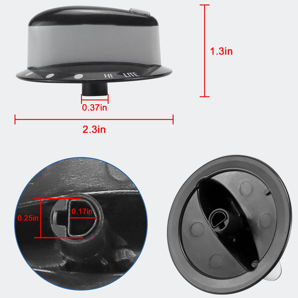 AMI PARTS 74011287 Surface Gas Range Burner Knob Replacement